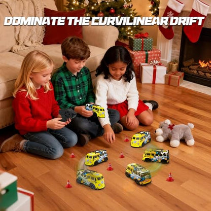 Mini RC Toy Cars for Easter Gifts for Adults Kids Boys Girls, RC Drift Car 1:32 Scale 2.4GHz remote control, Remote Control Car with LED Lights 4 Obstacles, Stunt Drifting RC Toys 4WD 25 km/h - color: 1:32 Mini Rc Car-yellow