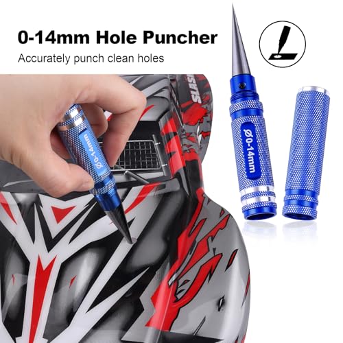 3-Pack HobbyPark RC Body Reamer Hole Puncher and Curved Scissors & Straight Scissors Trimming Tools Set for RC Car Body Shell Lexan Plastic
