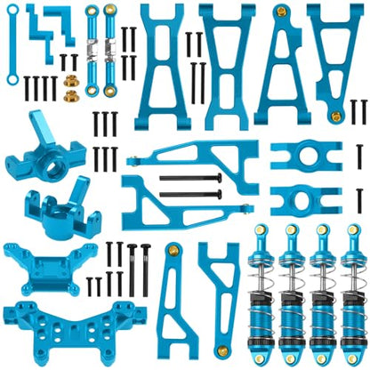 Metal Steering Rod Servo Linkages Turnbuckle & Aluminum Swing Arms & Steering Knuckle Kit & Shock Absorbers & Shock Tower