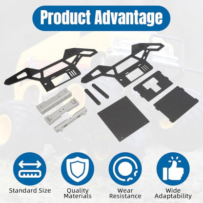 for Tamiya Lunchbox 3mm Carbon Chassis Kit Performance RC Upgrade | Upgrade RC truck for lightweight 3mm carbon chassis kit featuring adjustable geometry precision steering alloy components.