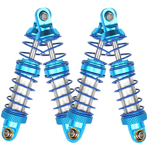 4Pcs Vgoohobby Metal Shocks Absorber Adjustable Dampers Compatible with Axial SCX10 Traxxas TRX4 D90 90046 Redcat Gen7 1/10 RC Crawler Car (Blue,70mm) - size: 70mm