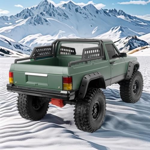 1/10 RC Crawler Hard Body Shell Kit - 313mm Wheelbase Cherokee Body for Axial SCX10, SCX10 II 90046, 90047 & TRX4 Kits (Pickup-Nardo Gray) - color: Pickup-nardo Gray