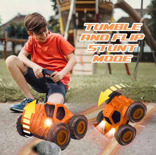 Mindscope Turbo Twister DozerBuggy Stunt Action RC Vehicle Orange