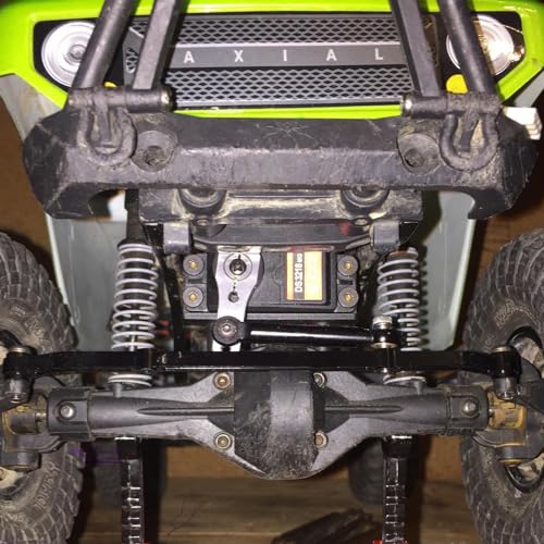 MOHERO Aluminum Steering Link Arm Tie Rod for Axial SCX10 Upgrade - color: Black
