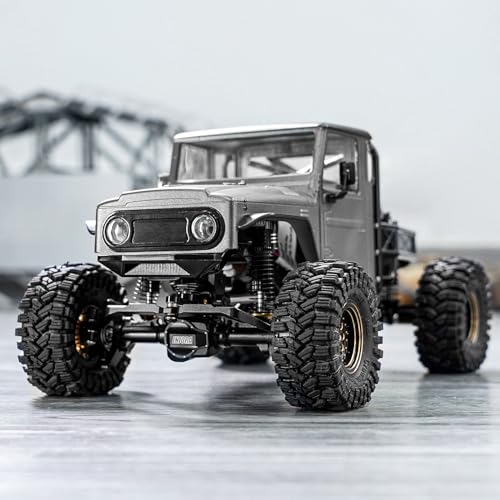 INJROA IR40 Truck Body with Tube Cage for 1/18 TRX4M Defender Bronco (Grey) - color: Grey