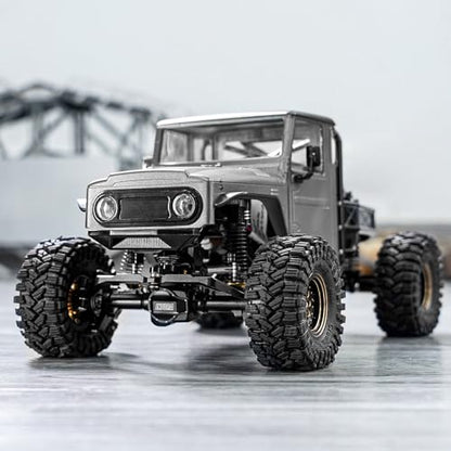 INJROA IR40 Truck Body with Tube Cage for 1/18 TRX4M Defender Bronco (Grey) - color: Grey