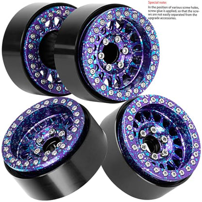 RC 1.9 Dually Beadlock RC Wheel Rim for 1/10 SCX10 90046 AXI03007 TRX4 TRX6 VS4-10 Gen7 Gen8 MST CFX D90 RC Crawler,Aluminum 1.9 Dually Beadlock Wheels Rims w/Adjustable Offset (4PCS) Colour - color: Colour/Dually Beadlock