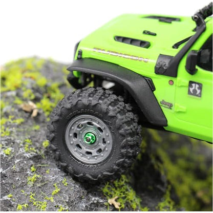 Hot Racing SXTY23N05 Green Aluminum M2 Flanged Wheel Nuts SCX30 Upgrade RC Crawler Scale Look Anodized 8-Pack