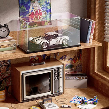 Clear Acrylic Display Case ,Self-Assemble Showcase for Collectibles, Action Figures, Dolls- Alternative Glass Box for Commemorative Gifts(16x8x8 inches, 40x20x20 cm) - size: 16x8x8 inch,40x20x20 cm