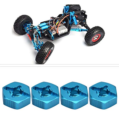 Wheel Hex Adapter, 4 Pcs Metal 7mm to 12mm Wheel Hex Hub Adapter for RC Spare Part RC Car Upgrade Parts