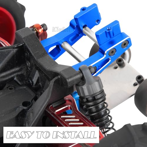 RC Aluminum Adjustable Wing Mount Upgrades Part for 1/14 Typhon Grom 223S (ARA2306,ARA2306s,ARA2106) RC Car,Adjustable Wing Mount Hops Up,Navy Blue - color: Navy Blue-(upgrades Part）