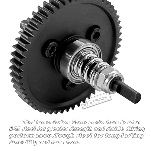 RC 54T Slipper Clutch Upgrades Part for Slash Stampede Rustler 4X4(VXL),Metal 54T Spur Gear with Pinions Gears Set(15T 17T 19T),Slipper Clutch Eliminator Hops up,#6878,Red - color: Red(54t)