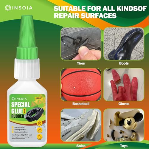 Super Rubber Glue, 20g Heavy Duty Rubber Adhesive for RC Tires, Shoe Soles, Belts, Hoses, Car Seals, Mats, Motorcycle Grips & DIY Repairs – Quick-Dry, Waterproof, Heat-Resistant CA Glue
