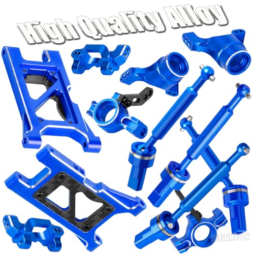 RC Upgrades Part for 1/18 LaTrax Teton,Chassis,A Arms,Drive Shaft Axles,Caster Block,Steering Blocks,Rear Stub Axle Carriers,Links,Differential Housing,Shocks,Shock Tower,Body Mounts,Navy Blue - color: (Navy Blue)