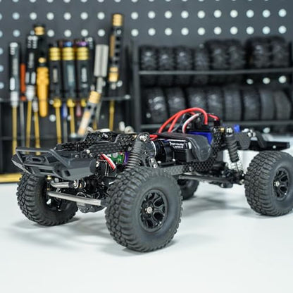 INJORA 39g Universal LCG Carbon Fiber Chassis Frame Kit for 1/18 TRX4M - size: A