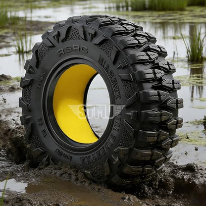 STMU 2.2'' Rock Crawler Tires OD 4.72'' With Super Soft Foam Iiner For 1/10 Rock Crawler Car Traxxas TRX4 RC4WD D90 Axial SCX10 II TF2 Gen8 Tamiya CC01 (Tires)