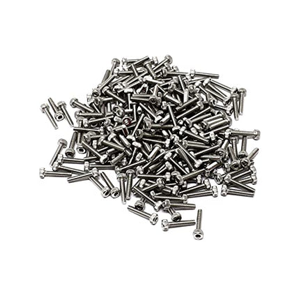 iexcell 100 Pcs M2 x 10mm Thread Pitch 0.4 mm Stainless Steel 304 Hex Socket Head Cap Screws Bolts Kit - size: M2 x 10mm