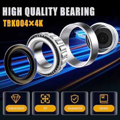 XiKe 30205 Trailer Bearings Wheel Hub Kit, 2 Sets, Fits for 25mm Axles, | Includes 473551 Seal and OD 52mm Dust Cover and Cotter Pin. - size: 30205 + Seal ID 1.250, style: Pack 2 Set