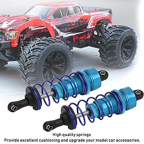 2pcs 92mm RC Oil Pressure Adjustable Front Shock Damper, 1/10 RC Car Shock Absorber, Upgraded Aluminum Alloy Buggy Suspension for ZD Racing HSP Hongnor LRP HPI (Blue) - color: Blue