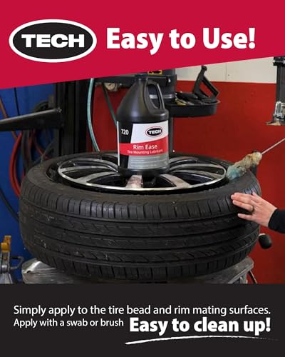 TECH Rim Ease Tire Mounting Lube - Petro/Silicone Free Inhibitor 1 Gallon | Petroleum And Silicone-Free Formula Features Rust Inhibitors In A Ready-To-Use Solution