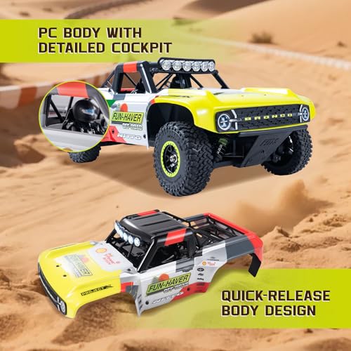 FCXㅤ FMS 1/18 Ford Bronco U4 S RC Truck, Hobby RC Crawler with Remote Controlled Lighting, Cooling System 4WD Drivetrain RC Crawler for Adults, Brushed RTR, 2024 - color: 2024