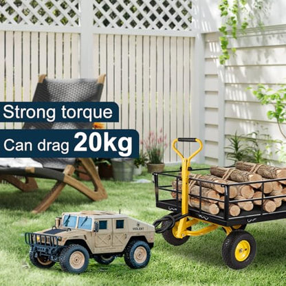 C8835 1:12 4WD Military RC Humvee 2.4G Off-Road Rock Crawler | Realistic military RC truck, 4-wheel drive climbing vehicle with stable 2.4GHz remote control for all terrains - color: C8835-yellow