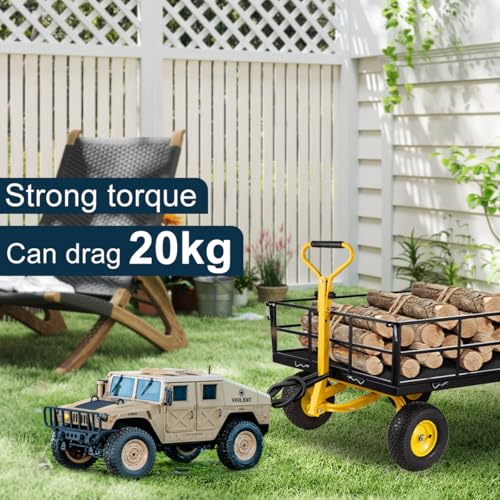 C8835 1:12 4WD Military RC Humvee 2.4G Off-Road Rock Crawler | Realistic military RC truck, 4-wheel drive climbing vehicle with stable 2.4GHz remote control for all terrains - color: C8835-yellow