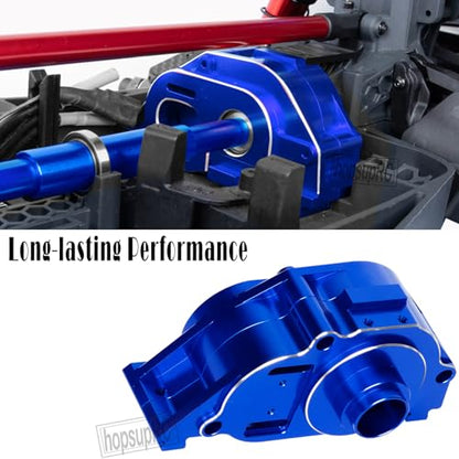 Center Gearbox Transmission Case Upgrades Part for 1/8 Mojave 4X4 4S BLX,Aluminum Gearbox Differential Housings Hops Up,Navy Blue - color: Blue