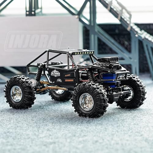 INJORA Rock Tarantula Nylon Buggy Body Shell for 1/18 TRX4M Upgrade（Black） - color: Black