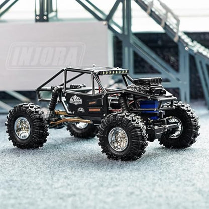 INJORA Rock Tarantula Nylon Buggy Body Shell for 1/18 TRX4M Upgrade（Black） - color: Black
