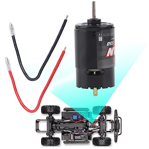 550 Brushed Motor High Performance RC Car Boat Motor with Ball Bearing Low Noise Design 12T 21T 29T 35T Options Metal Black 36mm Diameter (29T) - size: 29T