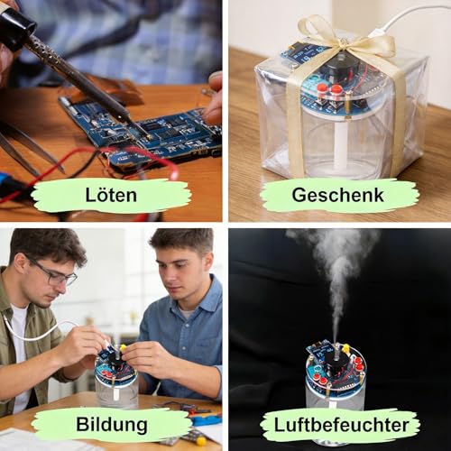 DIY Humidifier Soldering Practice kit, Complete Soldering Project kit with Components, PCB & Enclosure, Perfect for Electronics Enthusiasts & Beginners