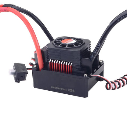 Hobby Waterproof 120A 2-3S Lipo Speed Controller Brushless ESC for 1/10 1/12 RC Car