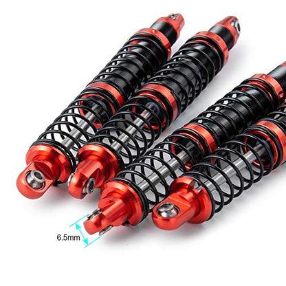 Que-T 4pcs Metal Shock Absorber Damper for 1/10 RC Crawler Car SCX10 D90 TRX4 TRX6 (75mm) - size: 75mm