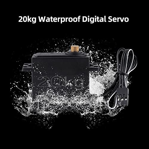 GoolRC 3650 Brushless Motor and ESC, 4300KV Brushless Motor and 60A ESC and with 20kg Servo Motor 25T Servo Arm for 1/8 1/10 RC Toys Brushless Motor and ESC Combo Gift for Modification Enthusiasts