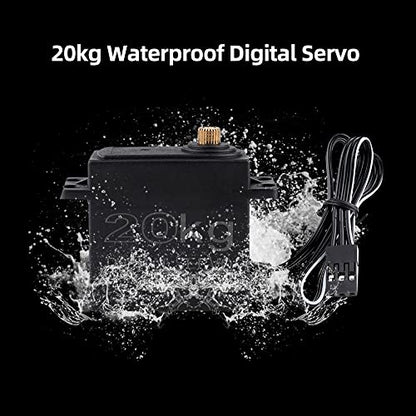 GoolRC 3650 Brushless Motor and ESC, 4300KV Brushless Motor and 60A ESC and with 20kg Servo Motor 25T Servo Arm for 1/8 1/10 RC Toys Brushless Motor and ESC Combo Gift for Modification Enthusiasts