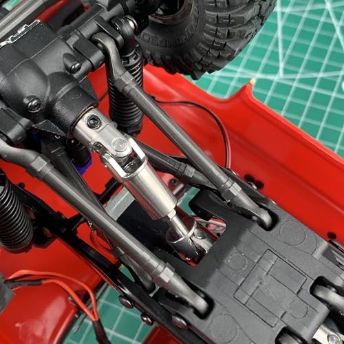 Heavy-Duty Drive Shaft Front Rear Center Shaft with D Shaped Hole Stainless Steel Drive Shaft for TRX4M TRX4M High Trail K10 F150 1/18 RC Crawler Car Upgrade Parts Accessories, 2PCS