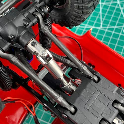 Heavy-Duty Drive Shaft Front Rear Center Shaft with D Shaped Hole Stainless Steel Drive Shaft for TRX4M TRX4M High Trail K10 F150 1/18 RC Crawler Car Upgrade Parts Accessories, 2PCS