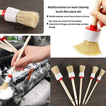 10PCS Car Auto Detailing Brushes Set Interior & Exterior Cleaner | Wheels, Leather, Dashboard, Vents, Engine, Hard-to-Reach Areas, Detail Kit, Cleaning Tools, Automotive, Garage, Gift.