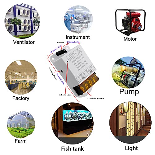 High Power DC 12V 24V 48V 72V 30A 1CH 433MHz Remote Control Switch RF Relay Receiver and Transmitter for Car Horn Water Pump Lamp Electric Device Motor Cycles Control