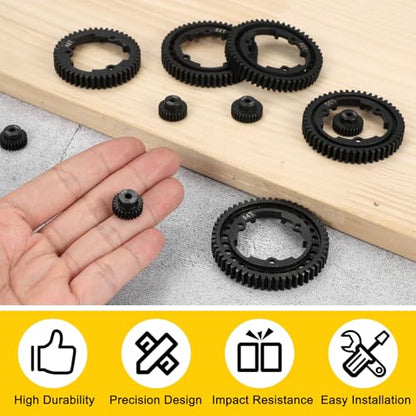 MECCANIXITY 48P Hardened Steel Pinion Gear, 25T 3.175mm Shaft Metal Motor Gear with Hex Key for RC Brushless Brush Motor Model Car Replace(Black) - size: 25T