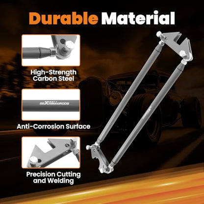 Parallel 4-Link Suspension Kit, Universal Weld-On 24" Steel Bars for Rat Rod Hot Rod Truck Classic Car