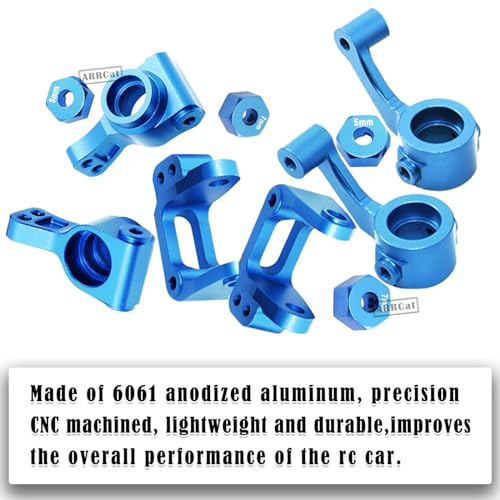 Upgrade Part for 1/10 ECX 2WD,Alloy Caster Block&Steering Blocks&Rear Stub Axle Carriers Wheel Hex Hubs for Ecx 1/10 2WD Ruckus Axe Brutus Circuit Crush K&N Torment,RC Hop-Up Parts,Blue - color: Block Caster Set (Blue)