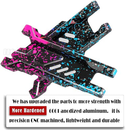 RC Aluminum Suspension A-Arms Upgrades Part for 1/10 Slash Rustler Stampede 4X4 VXL BL-2s,Hoss 4WD VXL,XO-1,Alloy Front Rear RC Suspension Arms Hops up,Colour - color: Colour - (Suspension Arms)