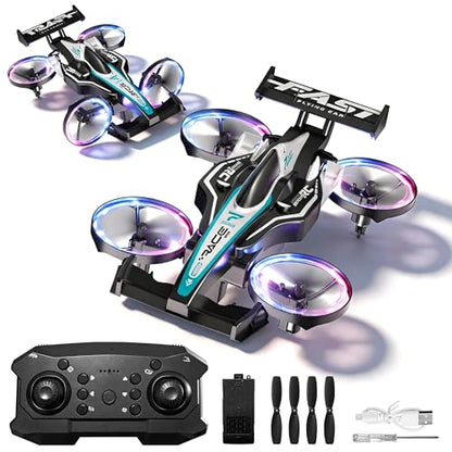 2-in-1 RC Car Airplane for Land and air for Kids Adults 6+ | ABS RC Plane Car Jet Mini Drone, Transformable Remote Control Car & RC Plane, Racing Car Stunt Plane, Gift Toys for 6-12 - size: Racing Car