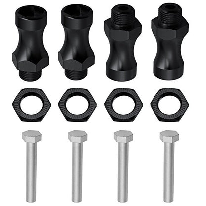 Hobbypark Aluminum 12mm Turn 17mm Hex Wheel Extension Adapter Drive Hub Widener for RC Vehicle Parts (Set of 4)
