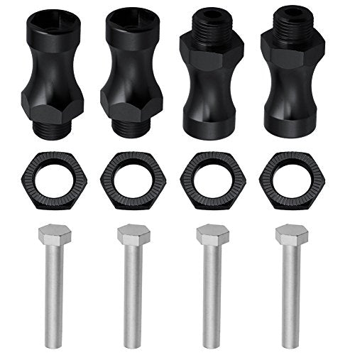 Hobbypark Aluminum 12mm Turn 17mm Hex Wheel Extension Adapter Drive Hub Widener for RC Vehicle Parts (Set of 4)