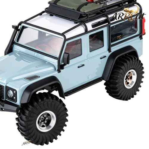 1.0 Beadlock Wheel Tires Set for RC Crawler Car 1/18 TRX4M,1/24 SCX24,RC Off Road Buggy Rally Truck Swamp Claw Mud Terrain Rubber Tires and Aluminum Wheel Rims w/Sponge,Brown - color: Brown - (4pcs 1.0)