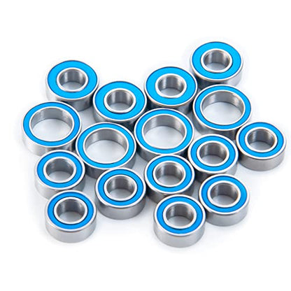 16Pcs Steel Wheel Hubs Axle Sealed Ball Bearing Kit for Tamiya TT-02 | 1/10 RC Car Truck Upgrade Parts Accessories