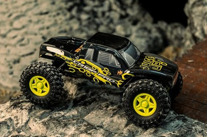 HOBBYPLUS Helidirect 1/18 RC Crawler - CR18P PRO Brushless Juice Up 4x4 RTR w HBW Electronics 2.4GHz 4CH TX 3S Lipo Battery - Remote Control Car 1/18 RC Rock Crawler 4WD Off-Road for Adults - Yellow